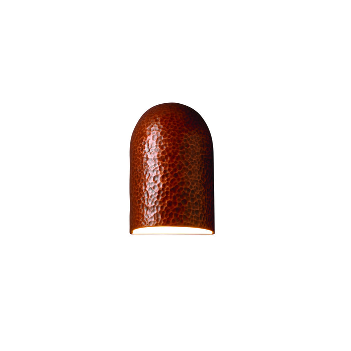 Justice Designs CER-0970W-HMCP-LED1-1000 LED Lantern, Hammered Copper