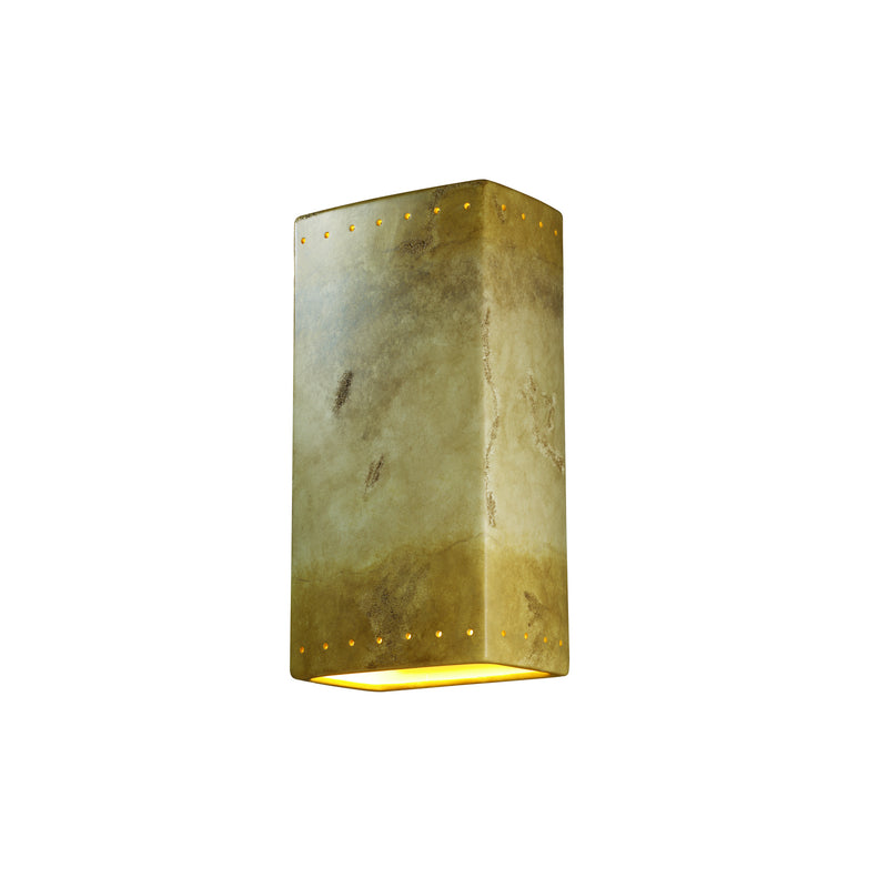 Justice Designs CER-1185W-TRAG-LED2-2000 LED Lantern, Greco Travertine