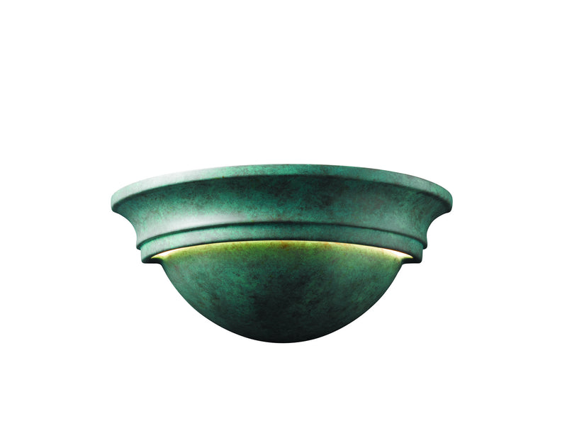 Justice Designs CER-1515-PATV-LED1-1000 LED Lantern, Verde Patina