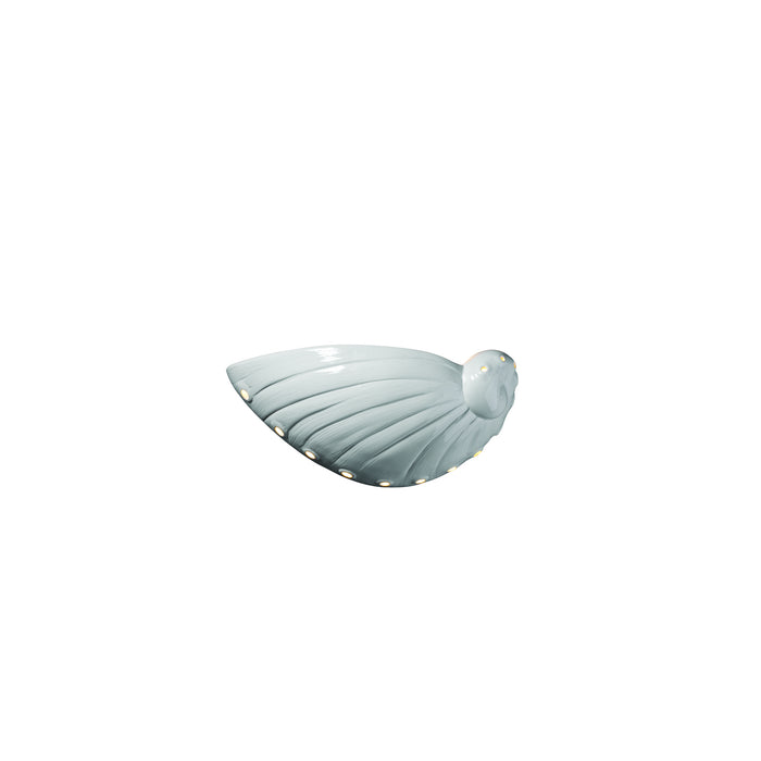 Justice Designs CER-3720-WHT-LED1-1000 LED Wall Sconce, Gloss White