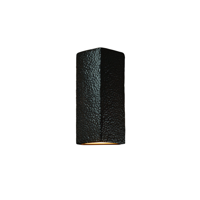Justice Designs CER-5145-HMIR-LED1-1000 LED Wall Sconce, Hammered Iron