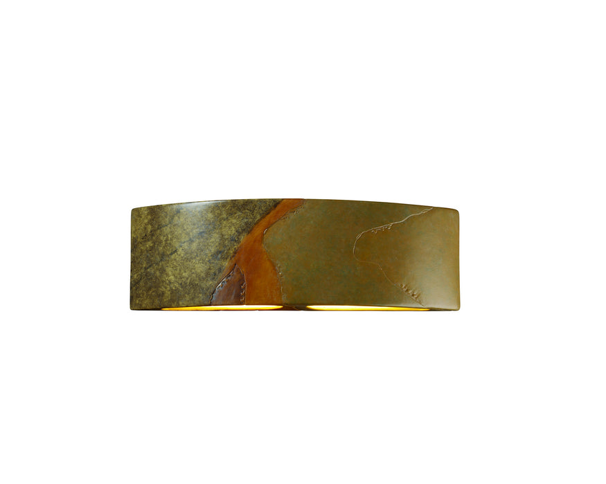 Justice Designs CER-5205-SLHY-LED2-2000 LED Wall Sconce, Harvest Yellow Slate