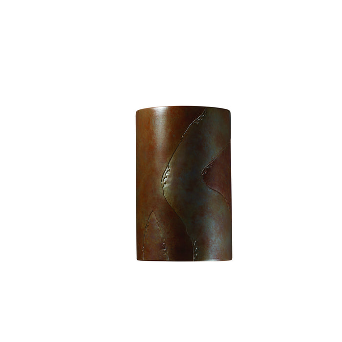 Justice Designs CER-5265-SLTR-LED2-2000 LED Wall Sconce, Tierra Red Slate