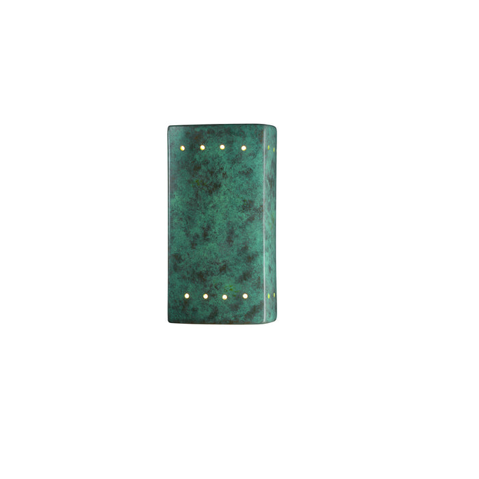 Justice Designs CER-5920W-PATV-LED1-1000 LED Wall Sconce, Verde Patina