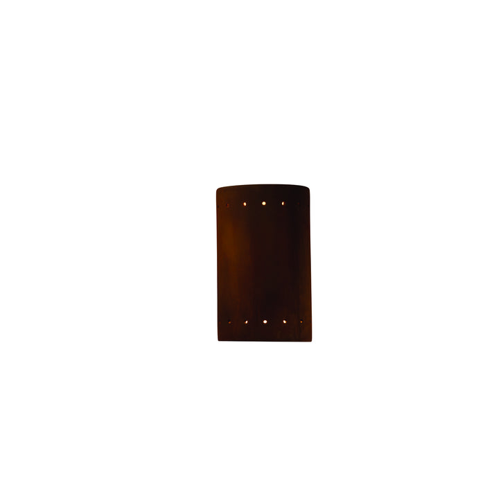 Justice Designs CER-5990-RRST-LED1-1000 LED Wall Sconce, Real Rust