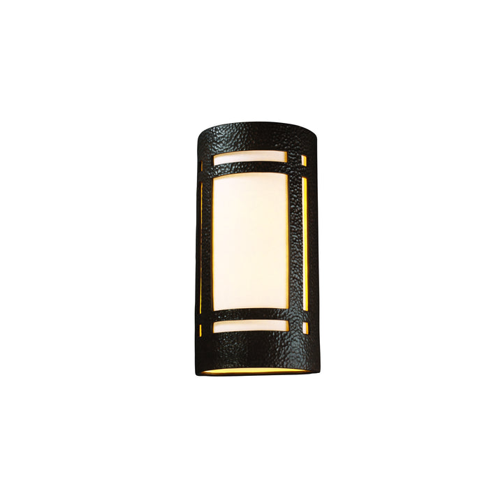 Justice Designs CER-7497W-HMIR-LED2-2000 LED Lantern, Hammered Iron