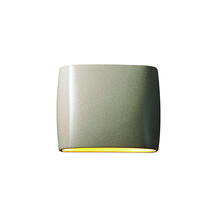 Justice Designs CER-8855-CRK-LED2-2000 LED Wall Sconce, White Crackle