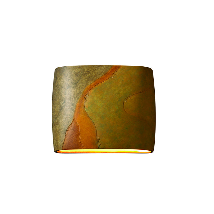 Justice Designs CER-8855-SLHY-LED2-2000 LED Wall Sconce, Harvest Yellow Slate