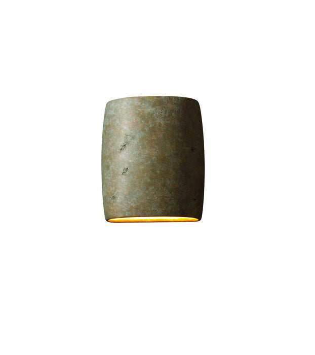 Justice Designs CER-8857-TRAM-LED1-1000 LED Wall Sconce, Mocha Travertine