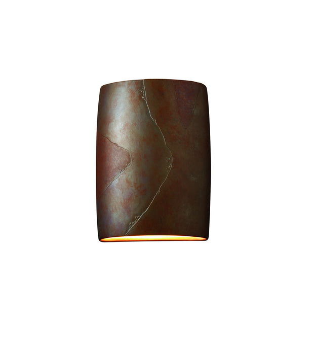 Justice Designs CER-8858-SLTR-LED2-2000 LED Wall Sconce, Tierra Red Slate