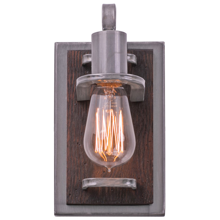 Varaluz 268B01SL One Light Bath, Steel