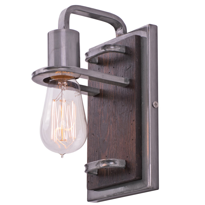Varaluz 268B01SL One Light Bath, Steel
