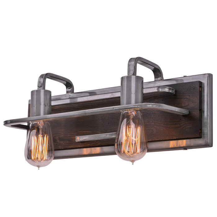 Varaluz 268B02SL Two Light Bath, Steel