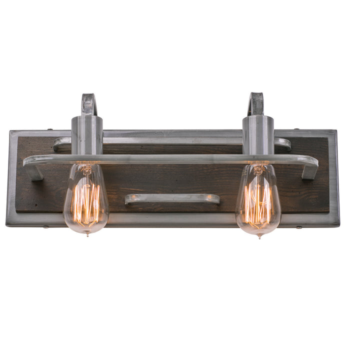 Varaluz 268B02SL Two Light Bath, Steel