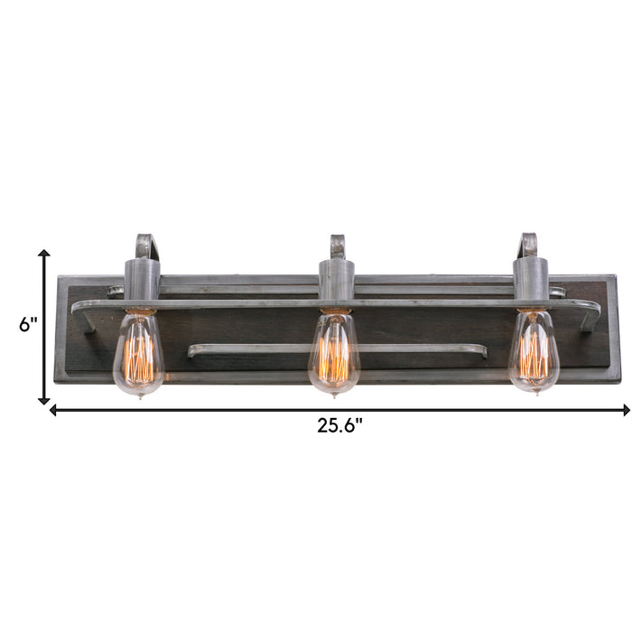 Varaluz 268B03SL Three Light Bath, Steel