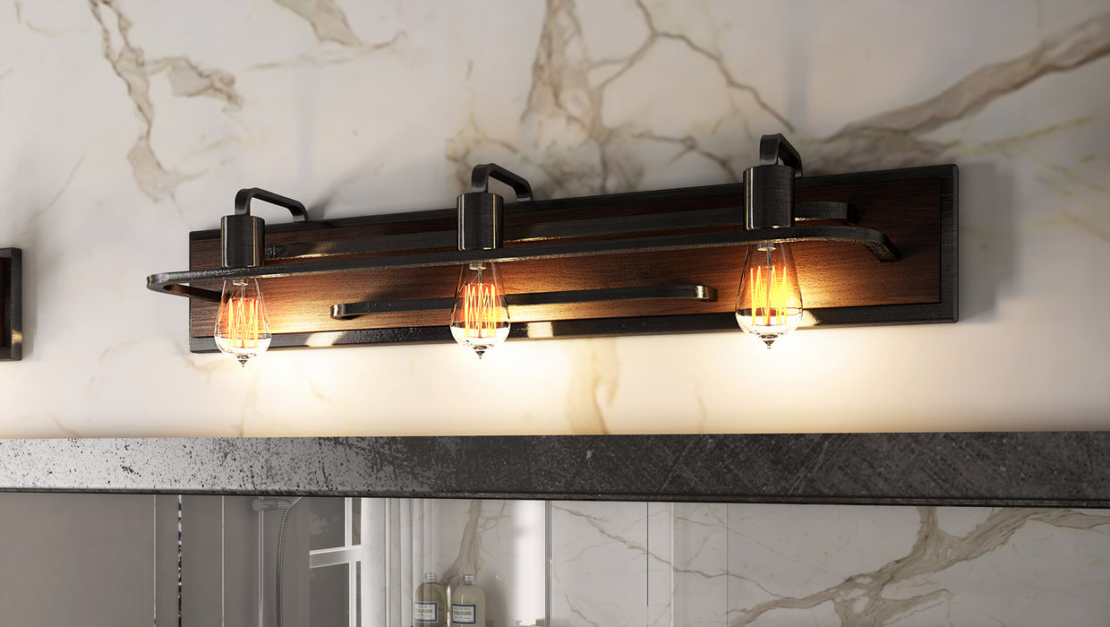Varaluz 268B03SL Three Light Bath, Steel