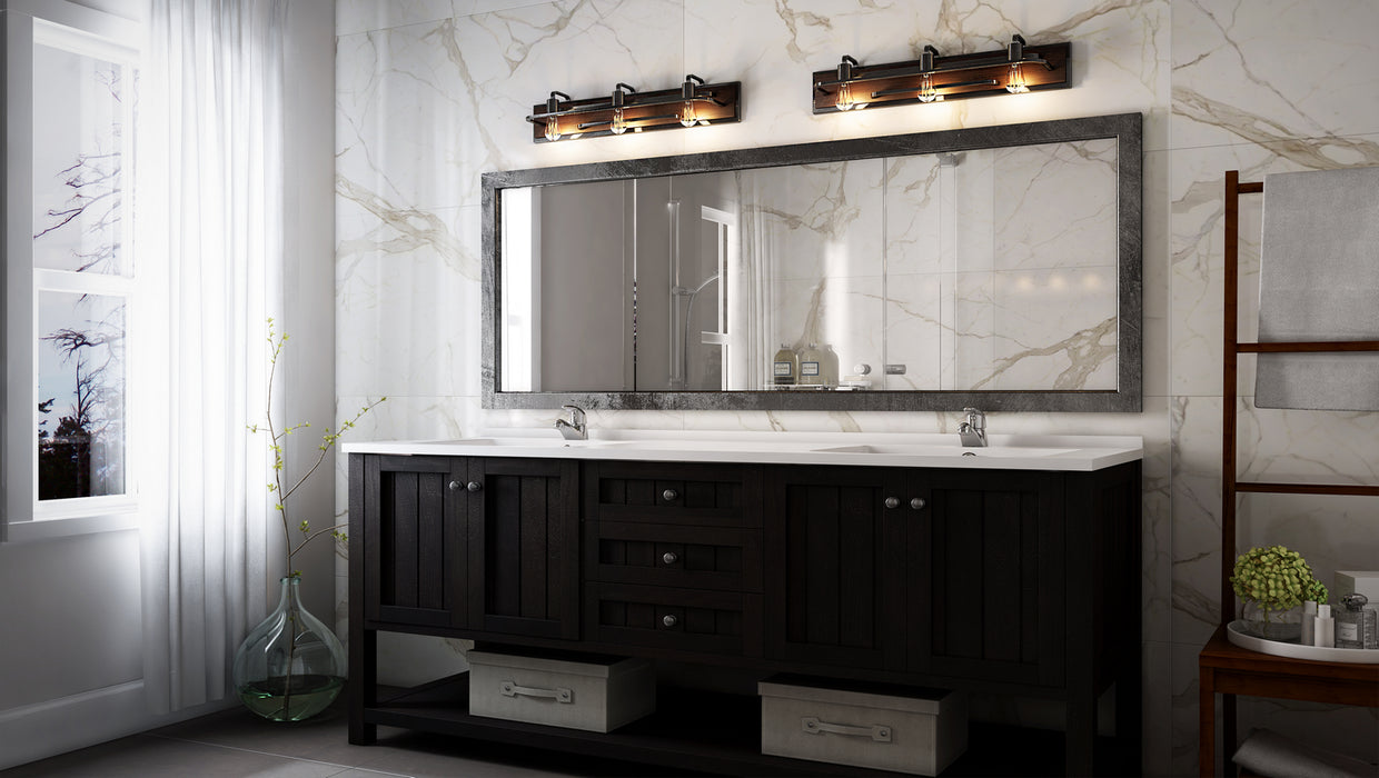 Varaluz 268B03SL Three Light Bath, Steel