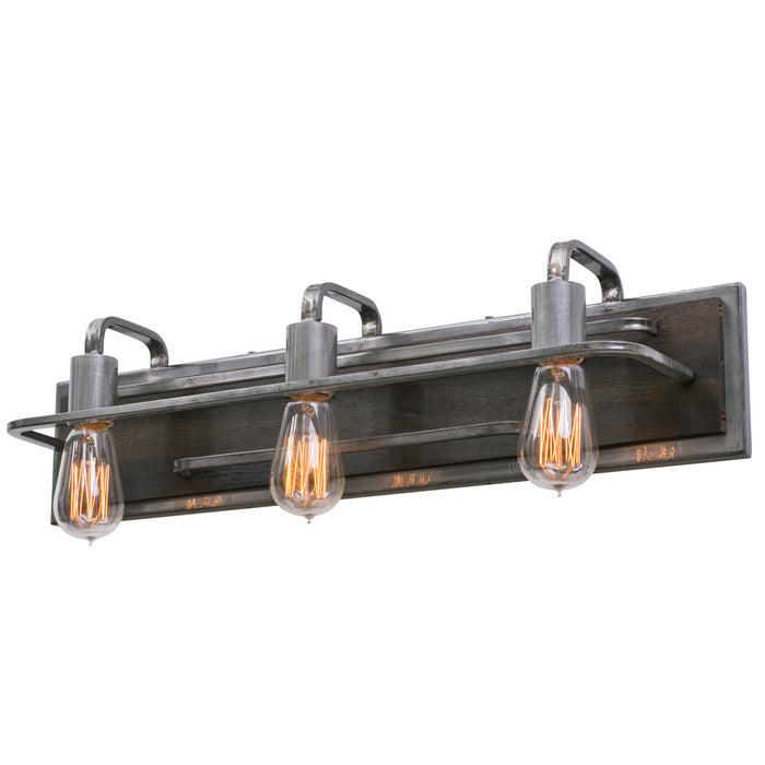 Varaluz 268B03SL Three Light Bath, Steel