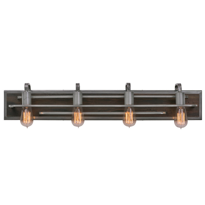 Varaluz 268B04SL Four Light Bath, Steel