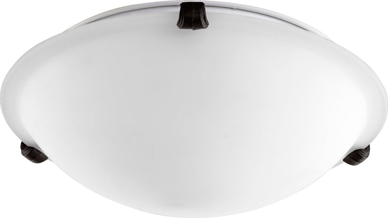 Quorum 3000-12186 Two Light Ceiling Mount, Oiled Bronze