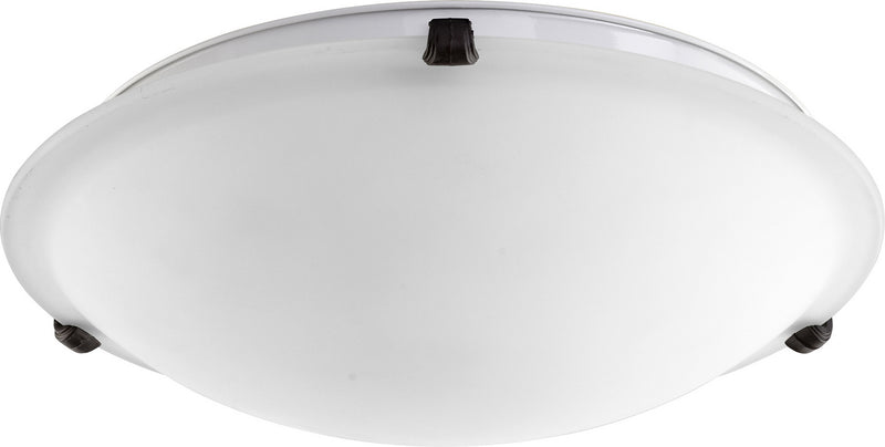 Quorum 3000-16186 Three Light Ceiling Mount, Oiled Bronze