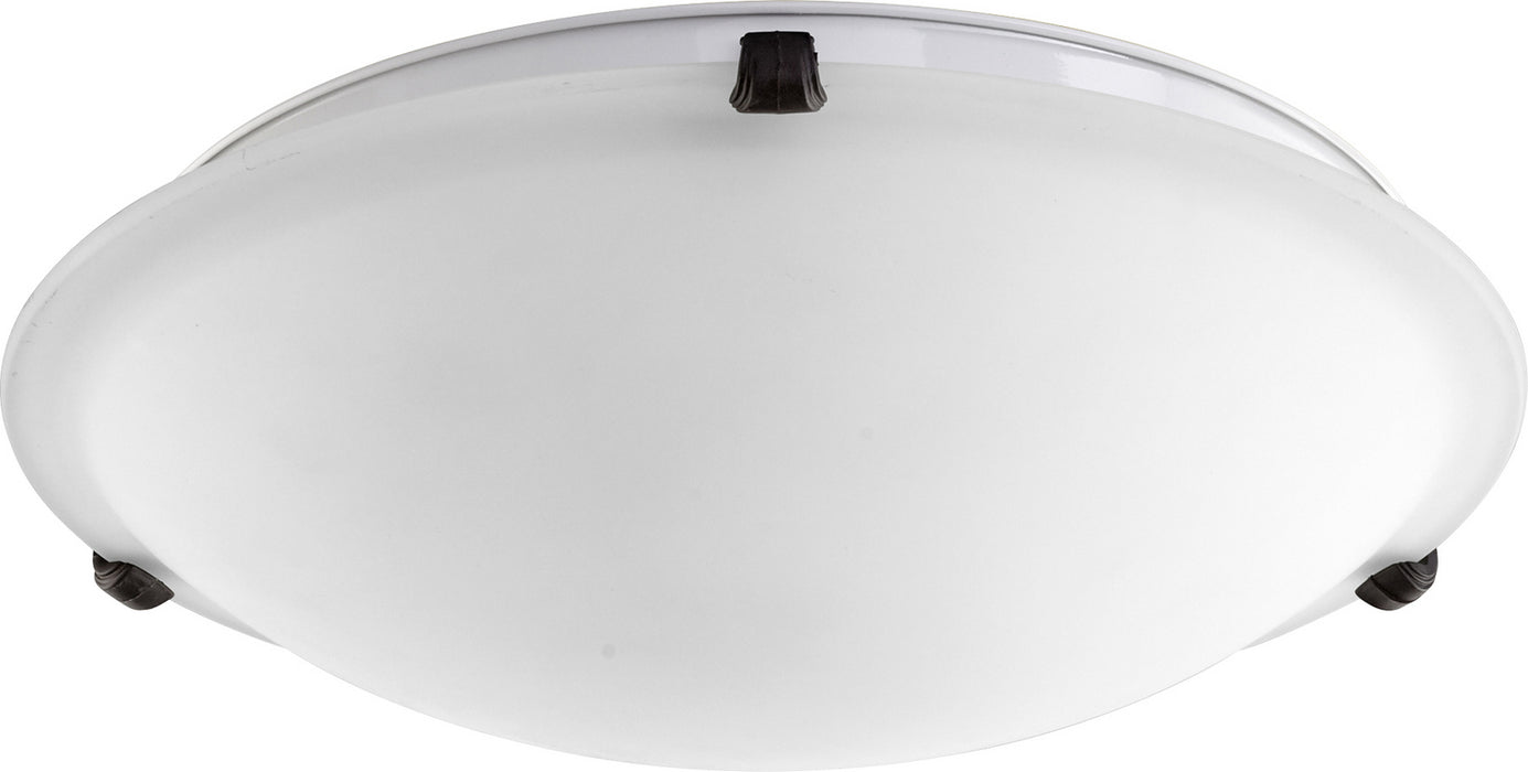 Quorum 3000-16186 Three Light Ceiling Mount, Oiled Bronze