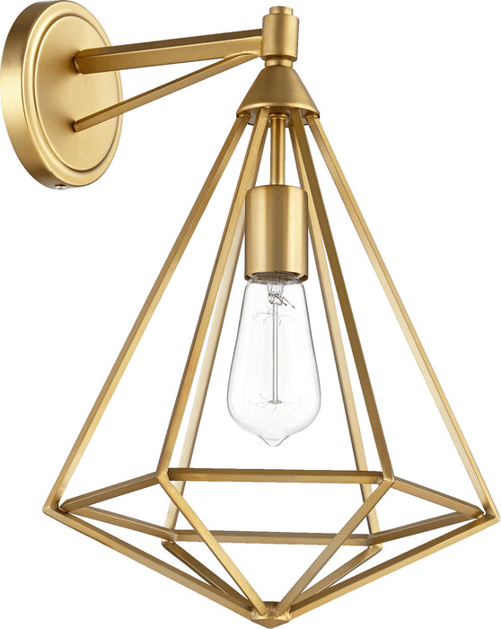 Quorum 5311-1-80 One Light Wall Mount, Aged Brass