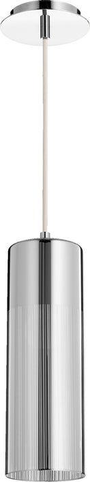 Quorum 838-1414 One Light Pendant, Chrome w/ Mirror Glass