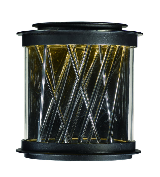 Maxim 53495CLTEPC LED Outdoor Wall Sconce, Texture Ebony / Polished Chrome