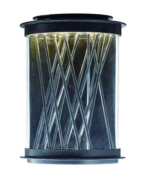 Maxim 53497CLTEPC LED Outdoor Wall Sconce, Texture Ebony / Polished Chrome