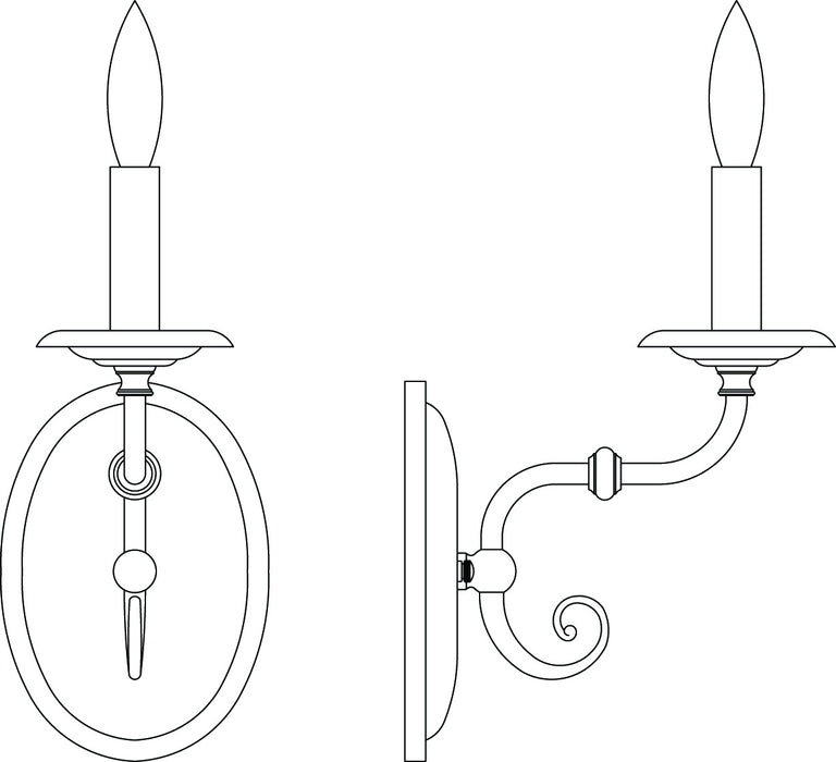 Framburg 2371 AB One Light Wall Sconce, Antique Brass