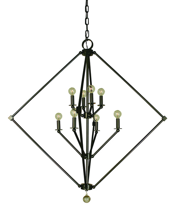 Framburg 4388 MB Eight Light Chandelier, Mahogany Bronze
