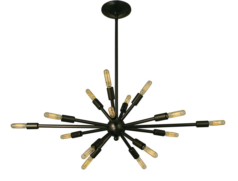 Framburg 4390 MB 16 Light Chandelier, Mahogany Bronze