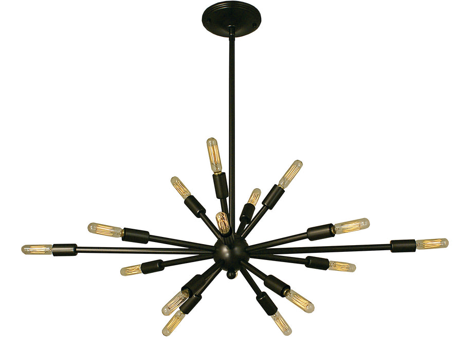 Framburg 4390 MB 16 Light Chandelier, Mahogany Bronze