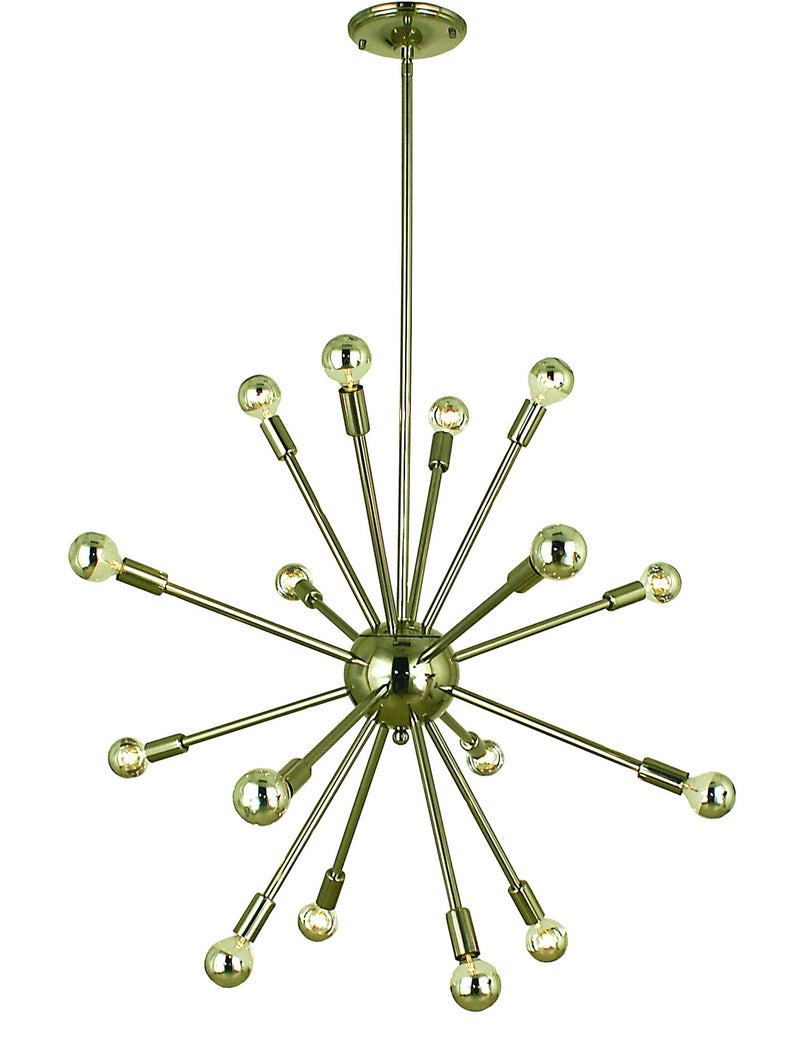 Framburg 4395 PN 16 Light Foyer Chandelier, Polished Nickel