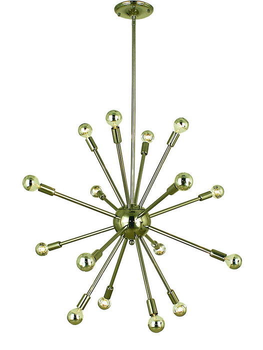 Framburg 4395 PN 16 Light Foyer Chandelier, Polished Nickel