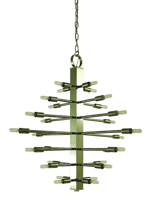 Framburg 4408 PN 28 Light Foyer Chandelier, Polished Nickel