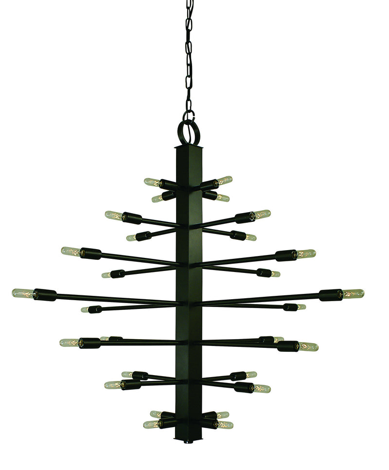 Framburg 4409 MB 28 Light Foyer Chandelier, Mahogany Bronze