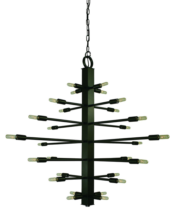 Framburg 4409 MB 28 Light Foyer Chandelier, Mahogany Bronze