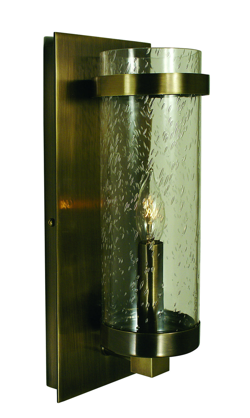 Framburg 4431 AB/C One Light Wall Sconce, Antique Brass w/Clear Glass