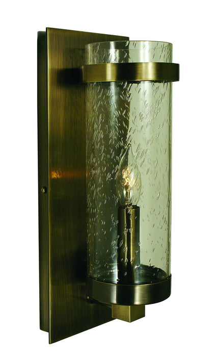 Framburg 4431 AB/C One Light Wall Sconce, Antique Brass w/Clear Glass