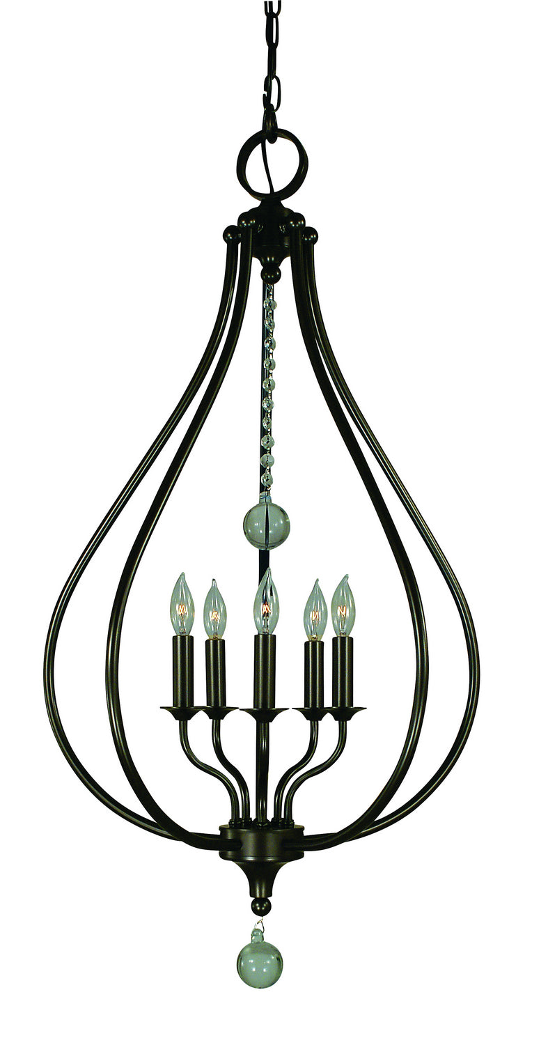 Framburg 4445 MB Five Light Pendant, Mahogany Bronze