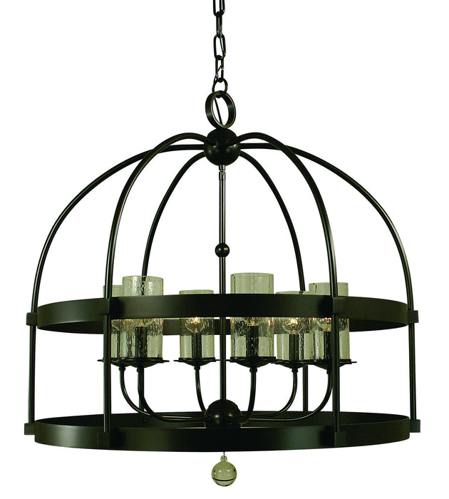 Framburg 4526 MB Six Light Foyer Chandelier, Mahogany Bronze