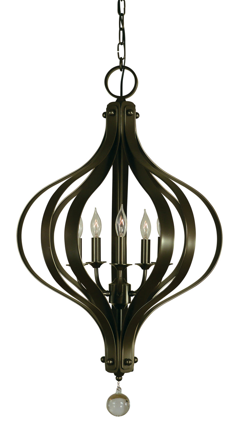 Framburg 4585 MB Five Light Chandelier, Mahogany Bronze