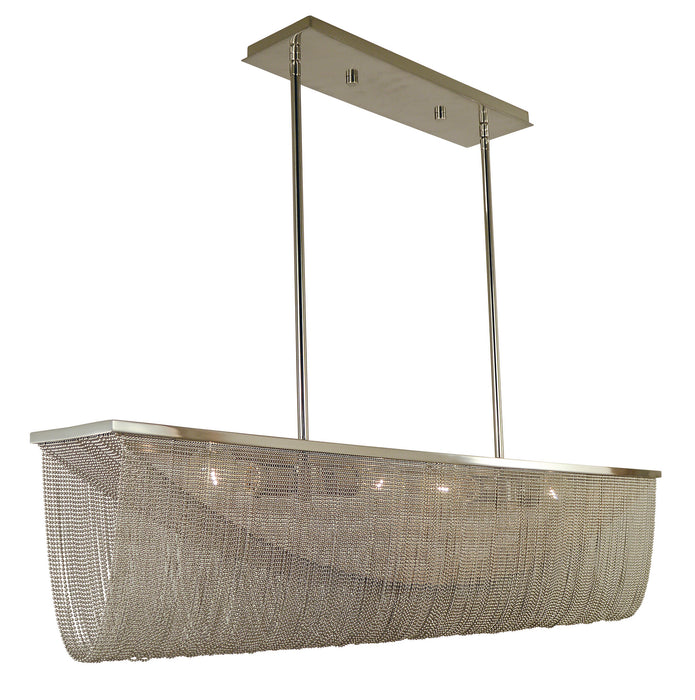 Framburg 4638 PN Four Light Island Chandelier, Polished Nickel