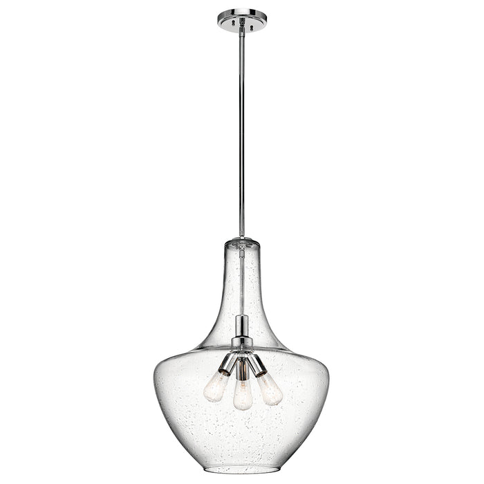 Kichler 42198CH Three Light Pendant, Chrome