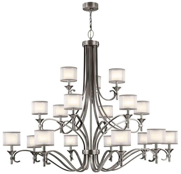 Kichler 42396AP 18 Light Chandelier, Antique Pewter