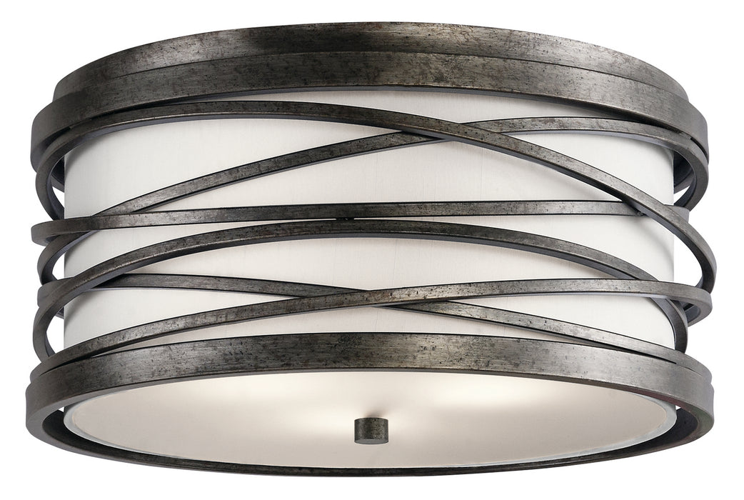 Kichler 42479WMZ Three Light Flush Mount, Warm Bronze