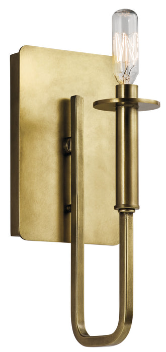 Kichler 43363NBR One Light Wall Sconce, Natural Brass