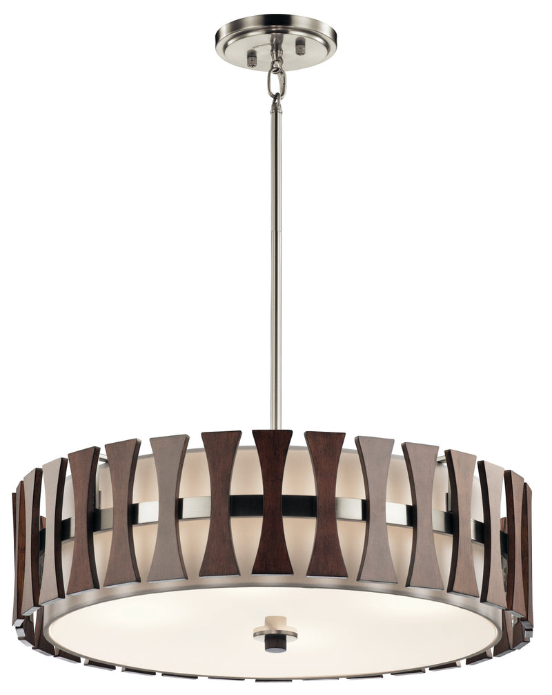 Kichler 43753AUB Four Light Pendant/Semi Flush, Auburn Stained